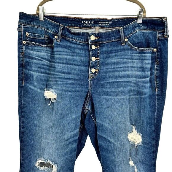 Torrid Perfect Skinny Ankle Vintage Stretch Jeans Size 24T - Picture 3 of 7